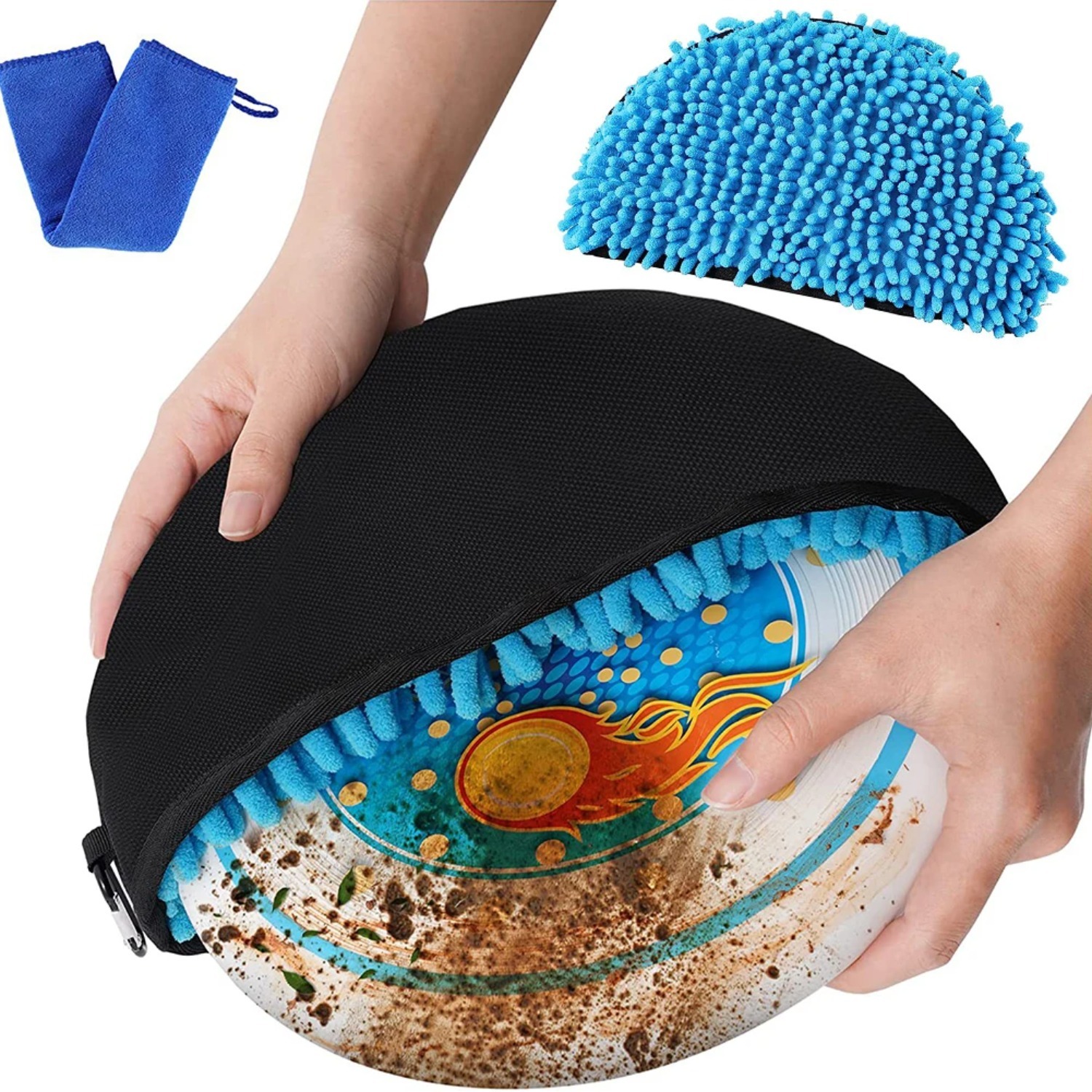 Golf Equipment Stores - Flying Disc Cleaning Tool with Microfiber