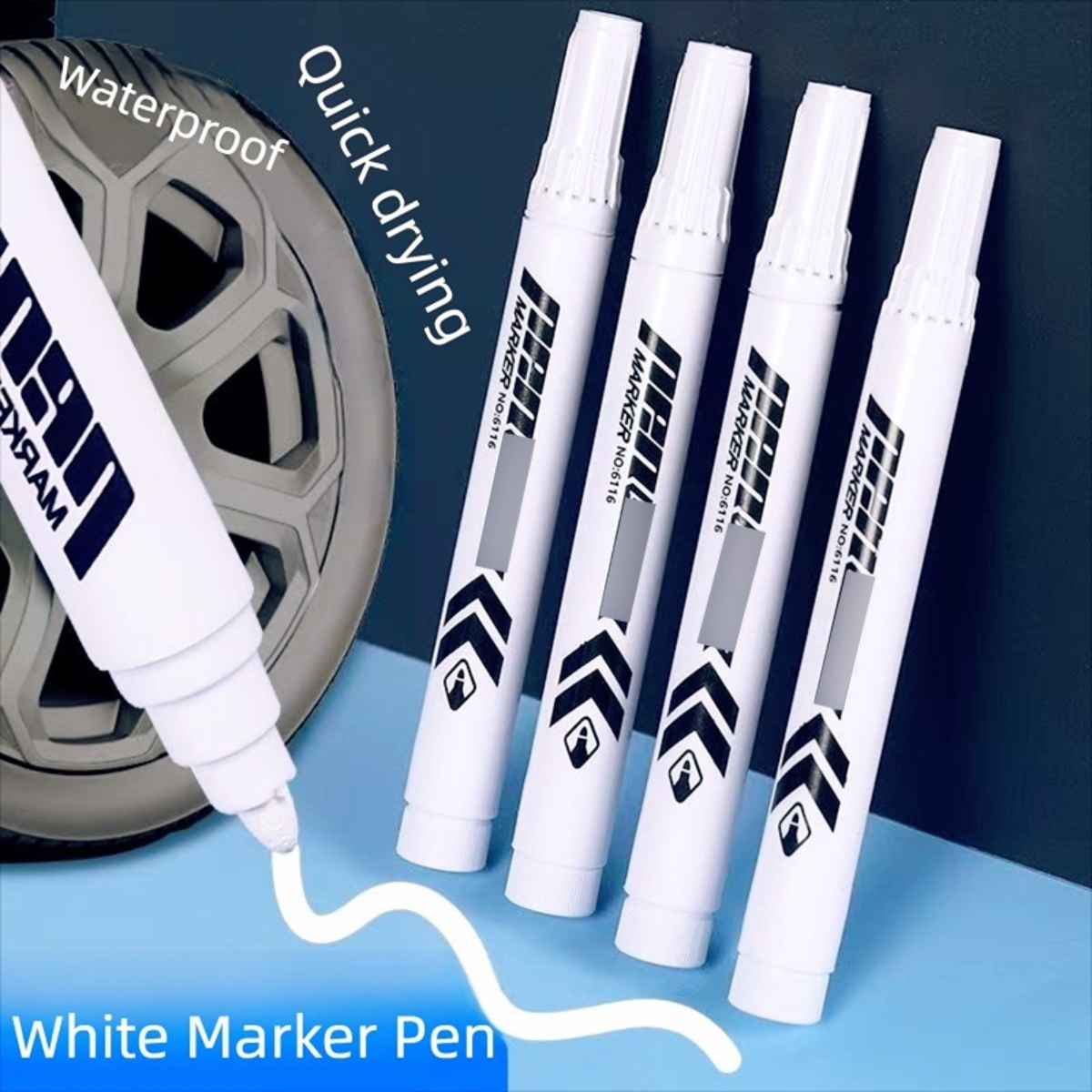 17 Pcs Acrylic Paint White Mar - Tee Height Marker avaliação e preço