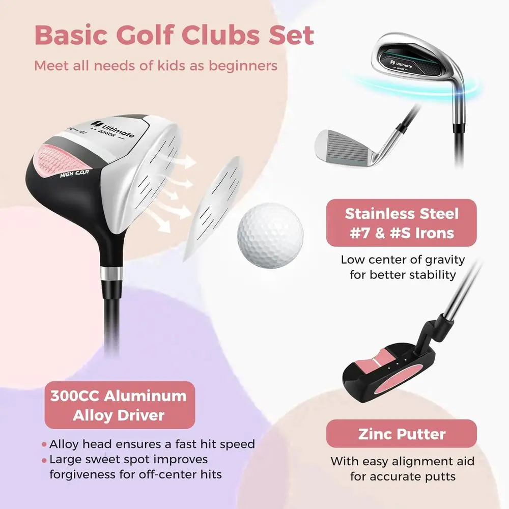 Youth Golf Club Set with Stand - Golf Equipment For Youth avaliação e preço