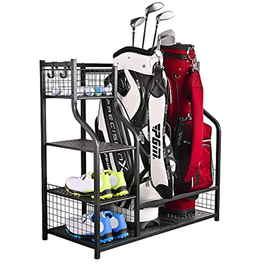 Golf Bag Garage Storage Organi - Golf Equipment Garage Organizer avaliação e preço