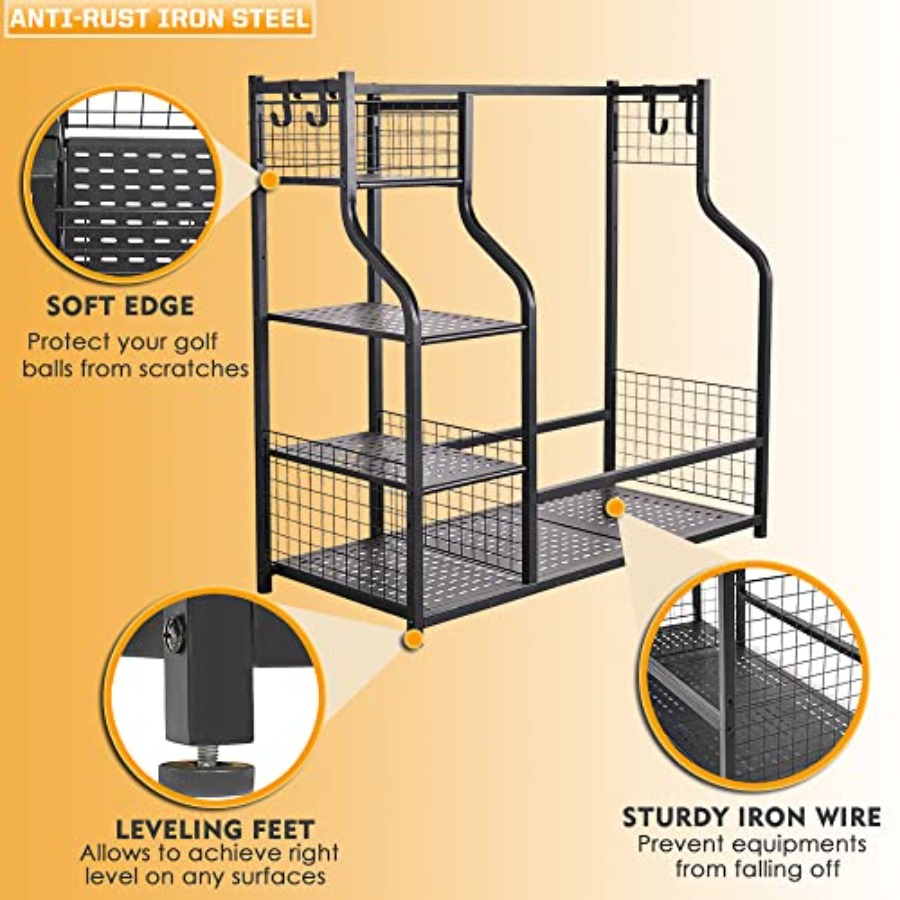 Golf Bag Garage Storage Organi - Golf Equipment Garage Organizer avaliação e preço