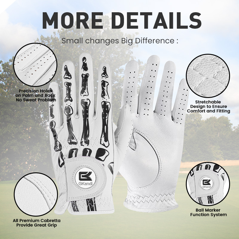 Cabretta Leather Golf Gloves f - Golf Ball Premium avaliação e preço