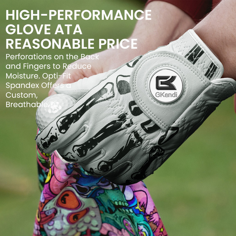 Cabretta Leather Golf Gloves f - Golf Ball Premium avaliação e preço