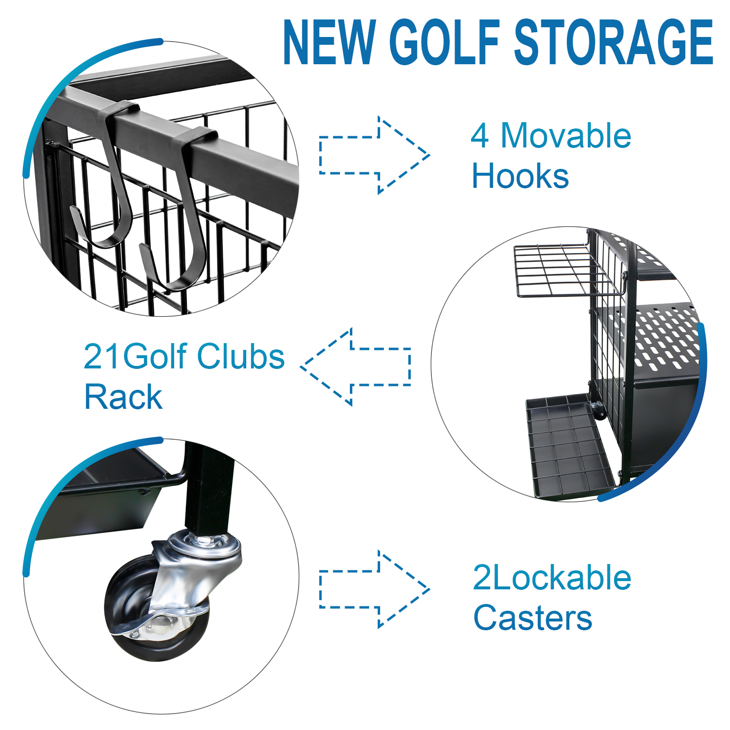Golf Bag Storage Garage Organi - Golf Equipment Garage Organizer avaliação e preço