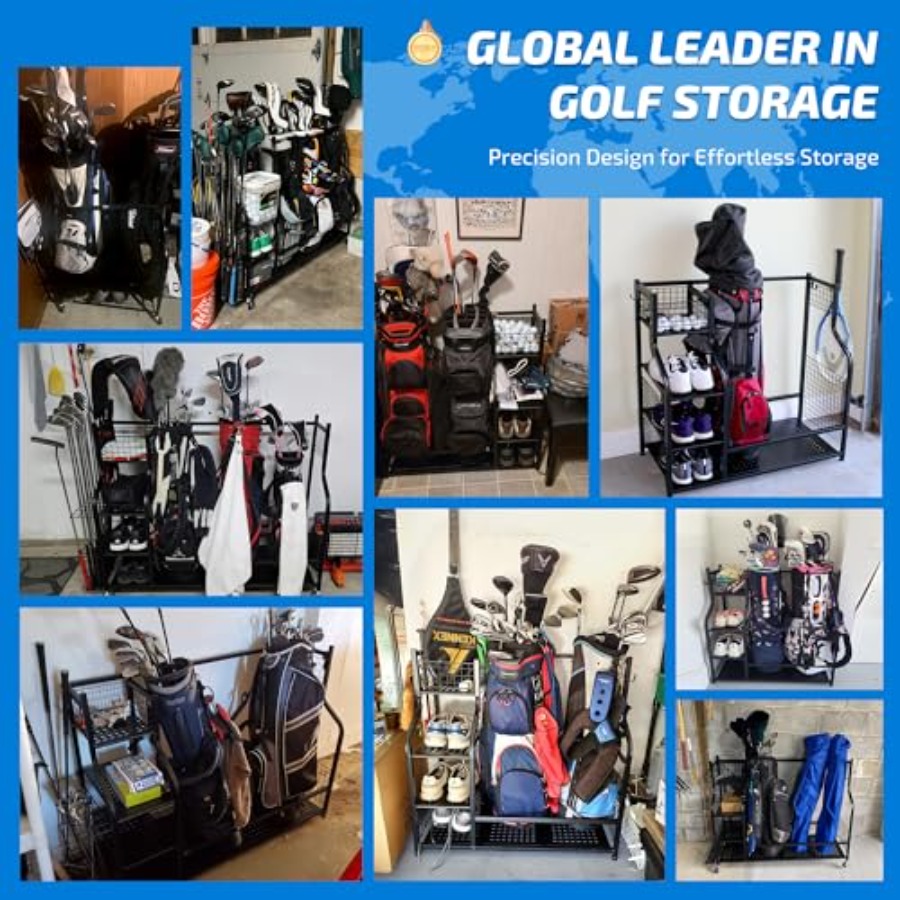 Golf Bag Storage Garage Organi - Golf Equipment Garage Organizer avaliação e preço