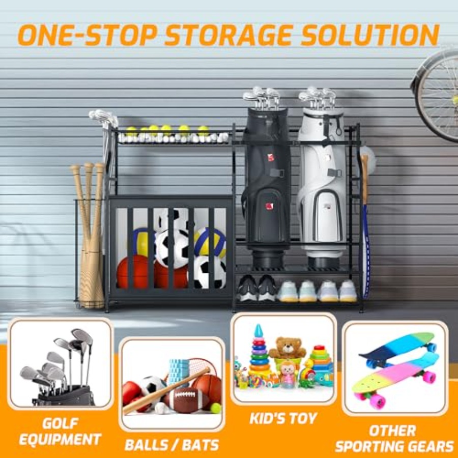Sports Equipment Organizer Rac - Golf Equipment Garage Organizer avaliação e preço