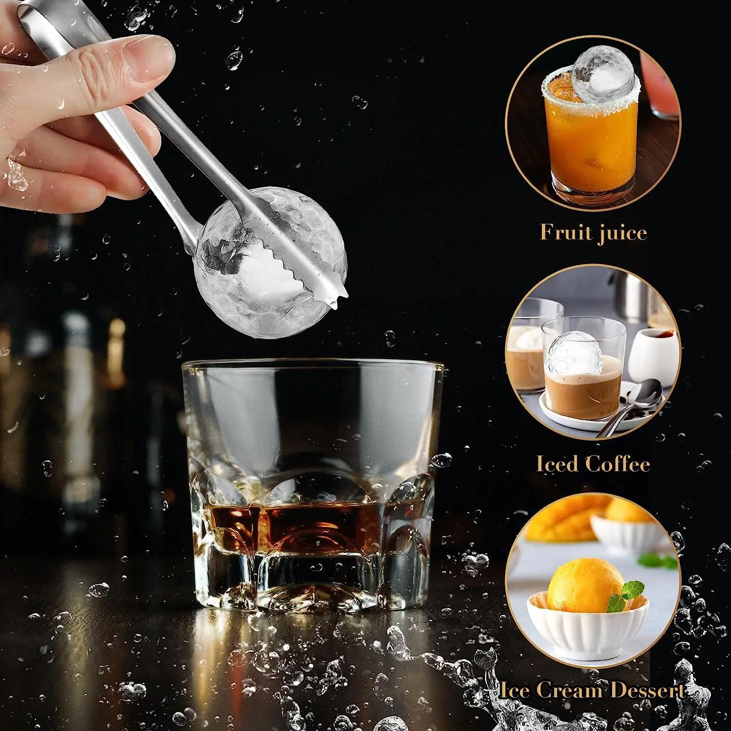 Food Grade Silicone Ice Ball M - Golf Ball Premium avaliação e preço