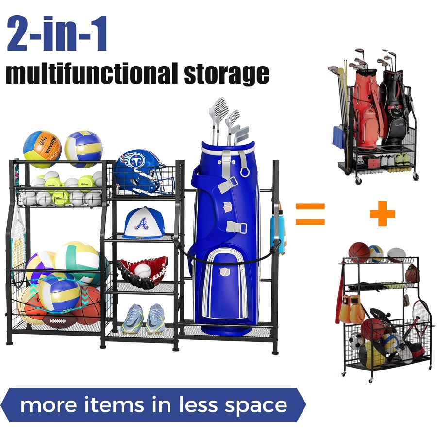 Golf Bag Stand Garage Storage  - Golf Equipment Garage Organizer avaliação e preço
