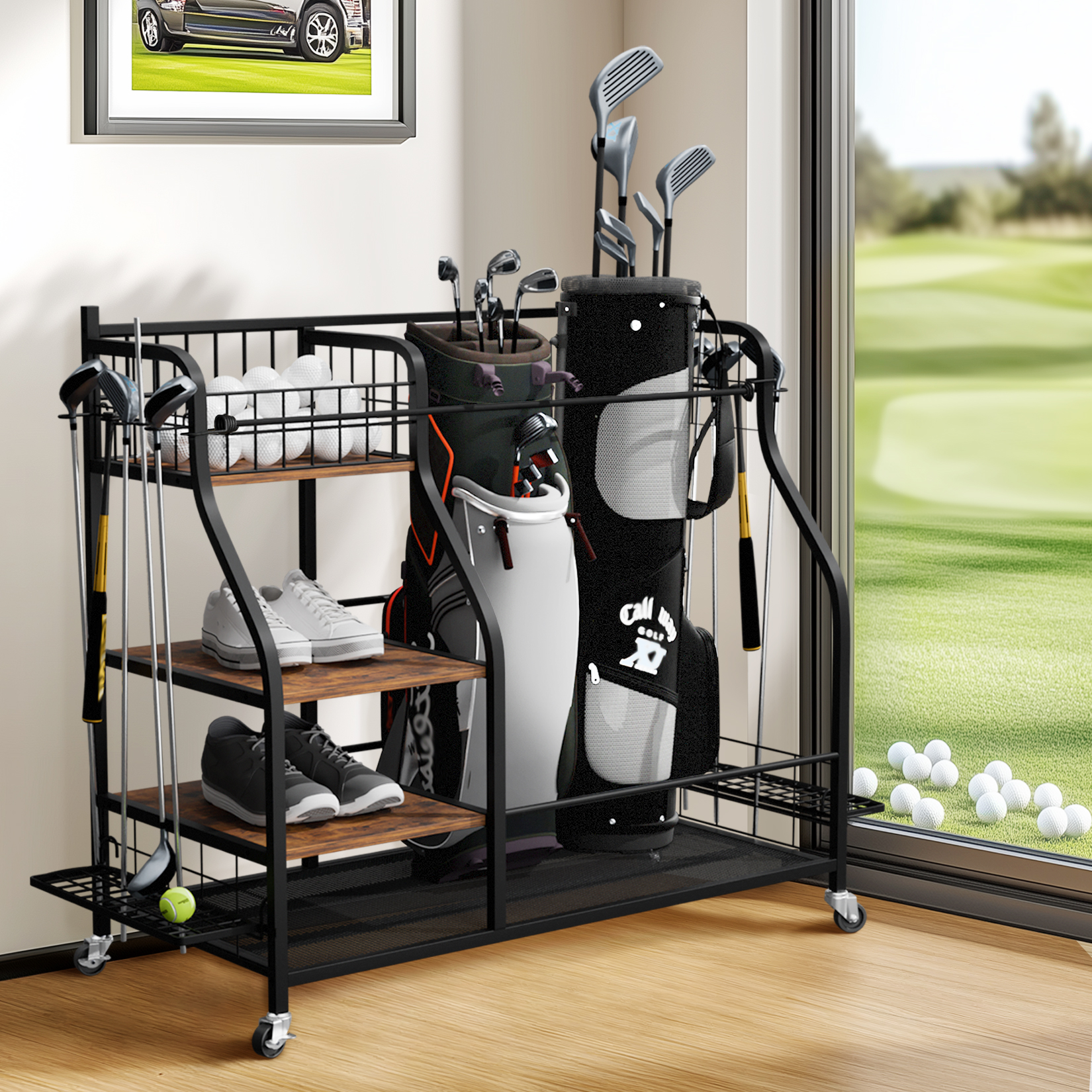 Golf Storage Garage Organizer  - Golf Equipment Garage Organizer avaliação e preço