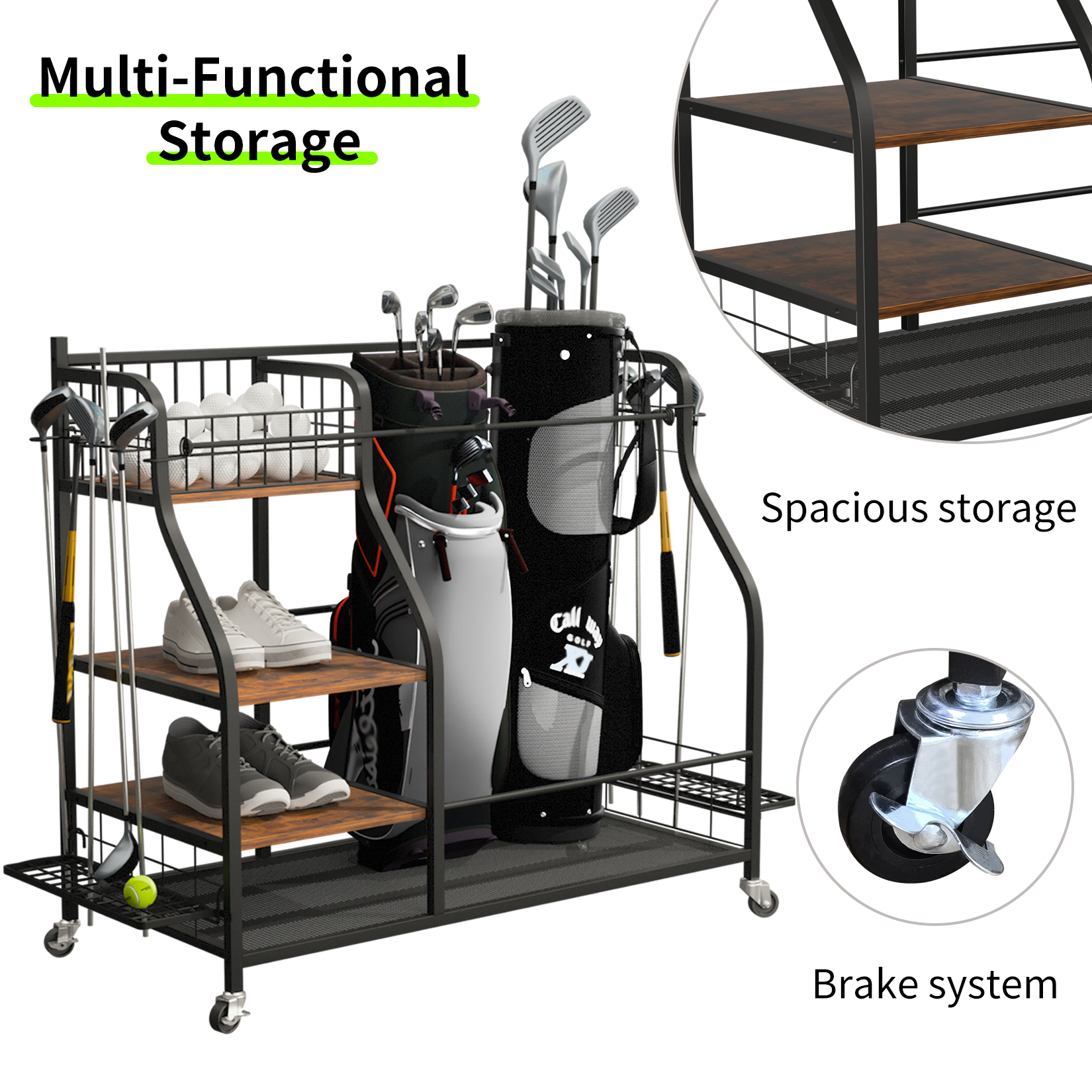 Golf Storage Garage Organizer  - Golf Equipment Garage Organizer avaliação e preço