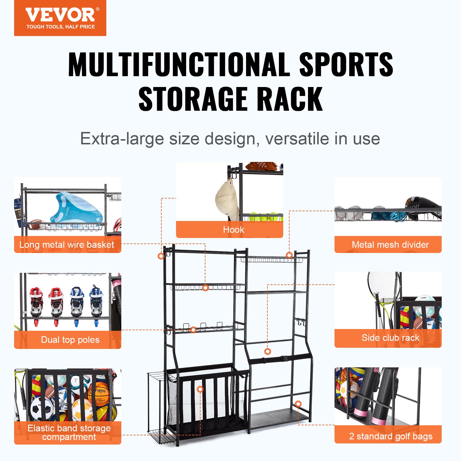 Golf Storage Garage Organizer, - Golf Equipment Garage Organizer avaliação e preço