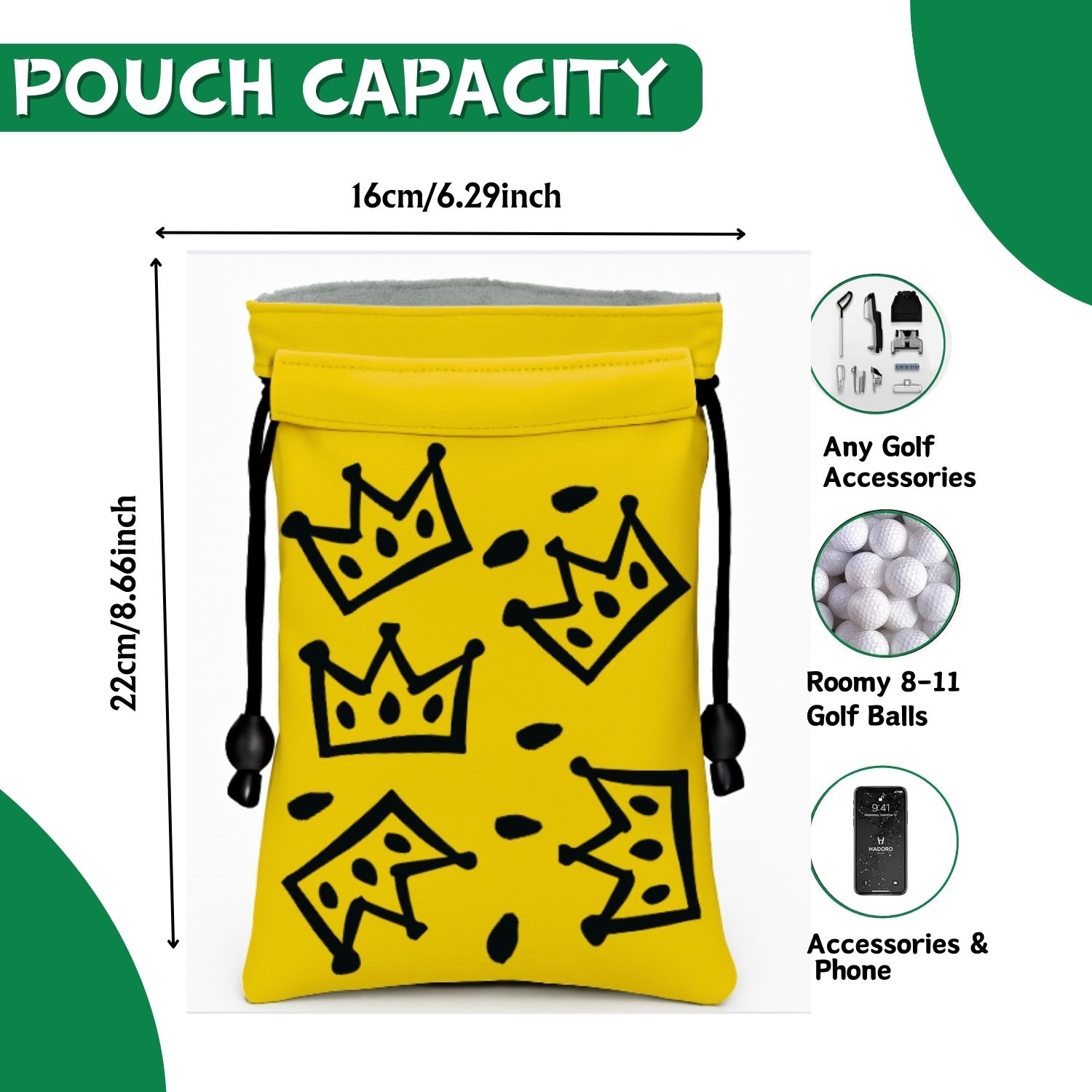 Crown Golf valuable item bag,  - Golf Equipment Stores avaliação e preço