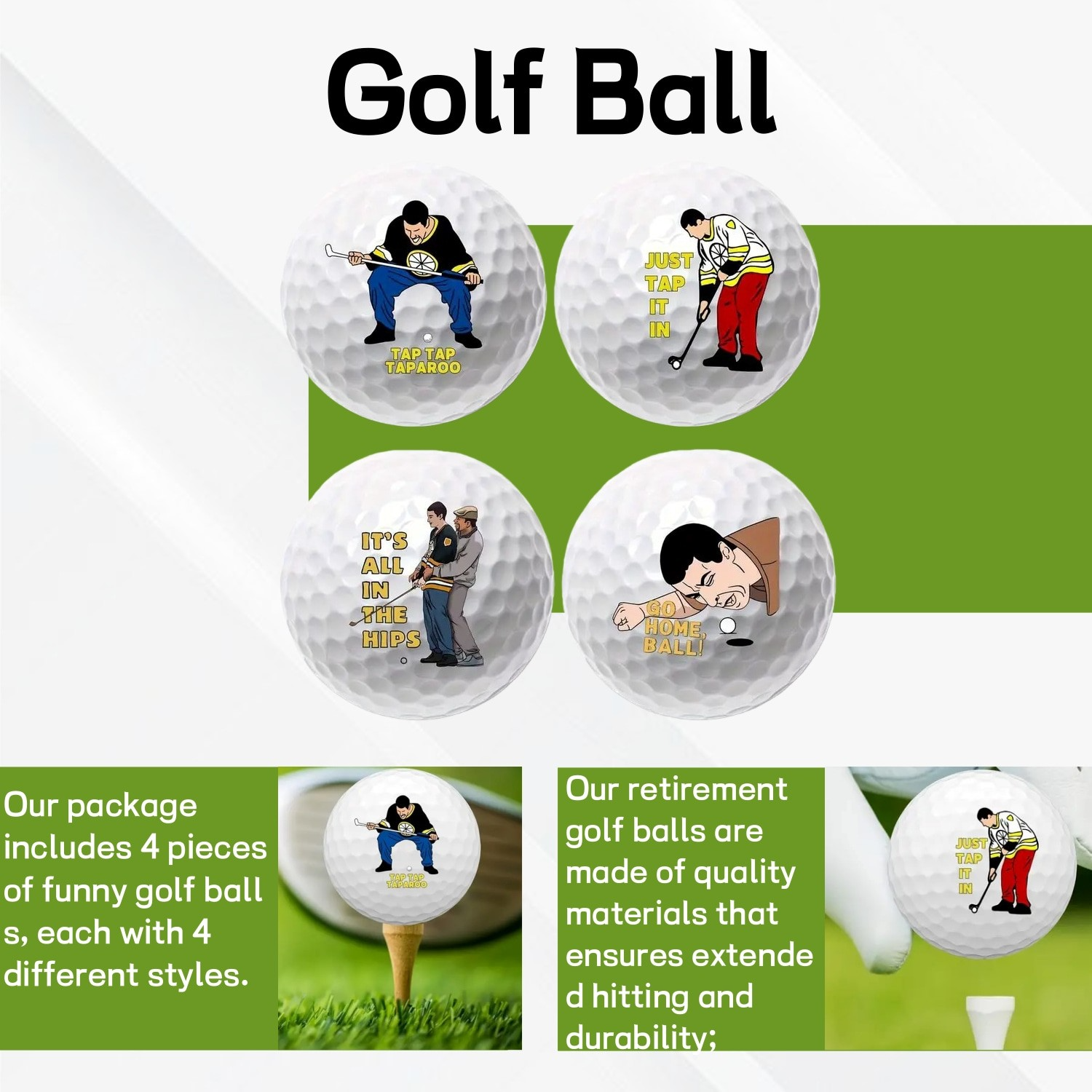 Golf Balls 4pcs High Elasticit - Golf Ball Premium avaliação e preço