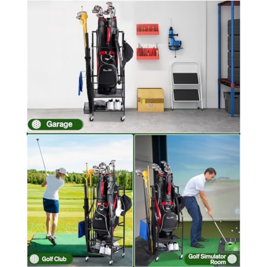 Golf Bags Storage Garage Organ - Golf Equipment Garage Organizer avaliação e preço