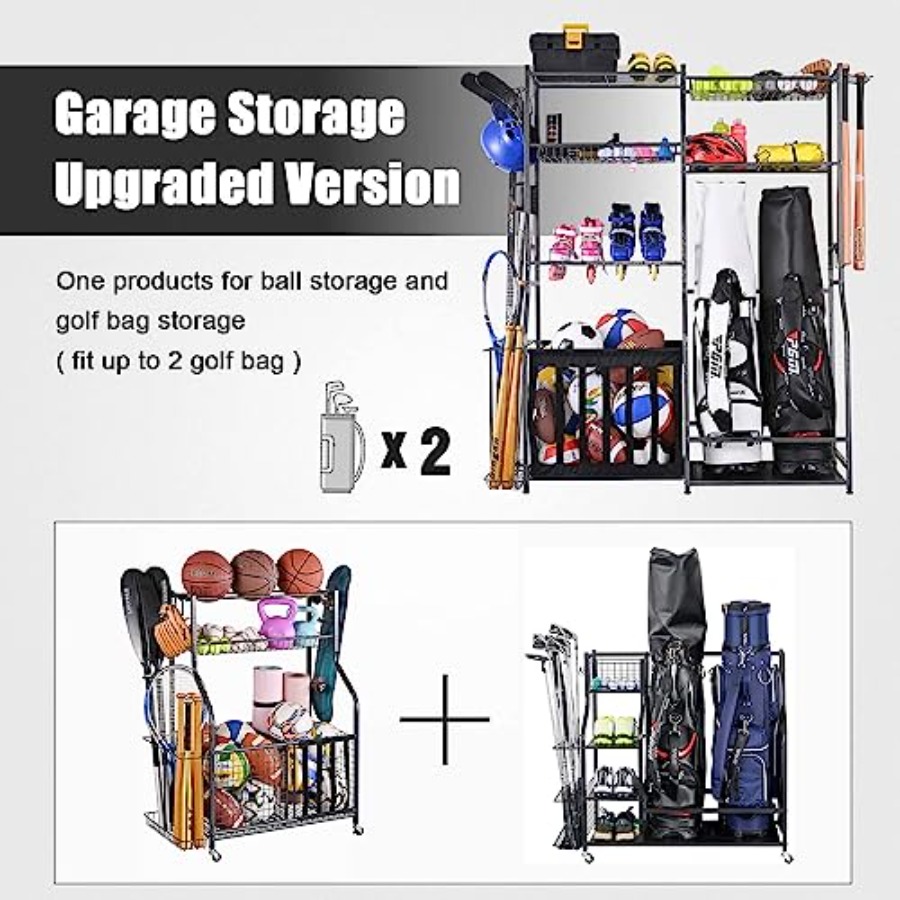 Garage Sports Equipment Storag - Golf Equipment Garage Organizer avaliação e preço
