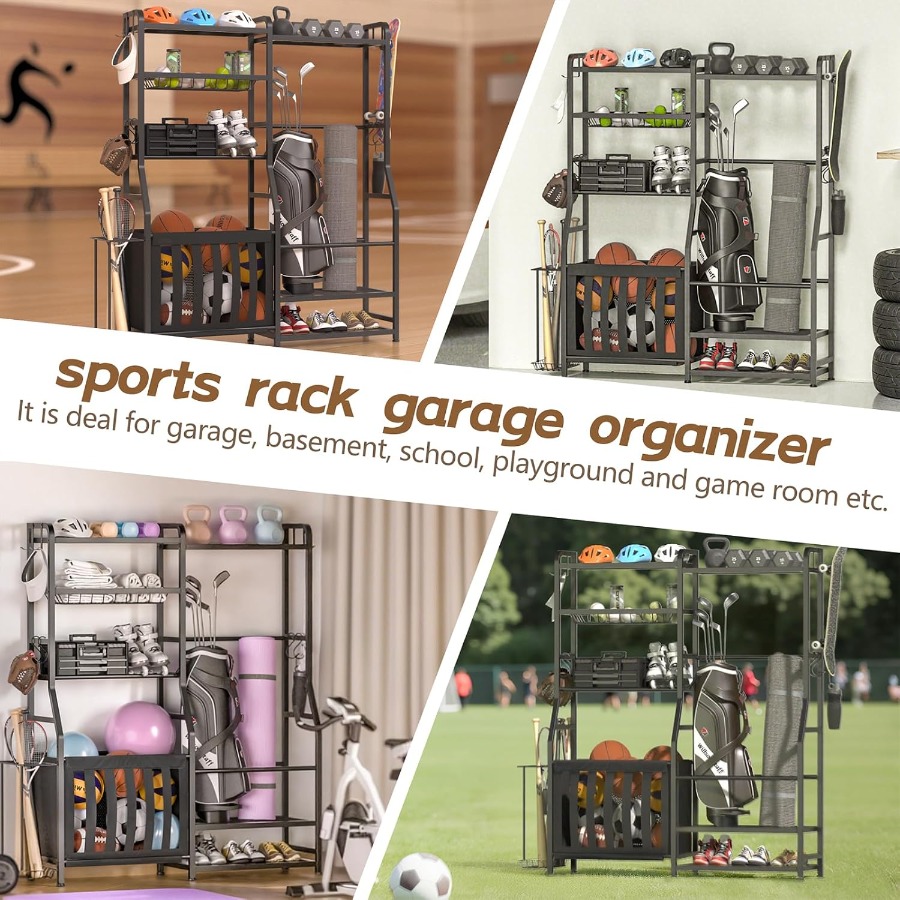 Garage Sports Equipment Organi - Golf Equipment Garage Organizer avaliação e preço