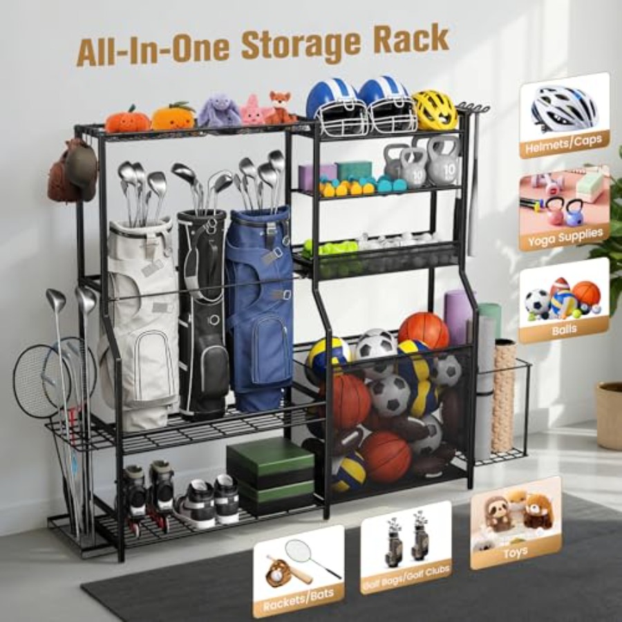 Garage Sports Equipment Organi - Golf Equipment Garage Organizer avaliação e preço