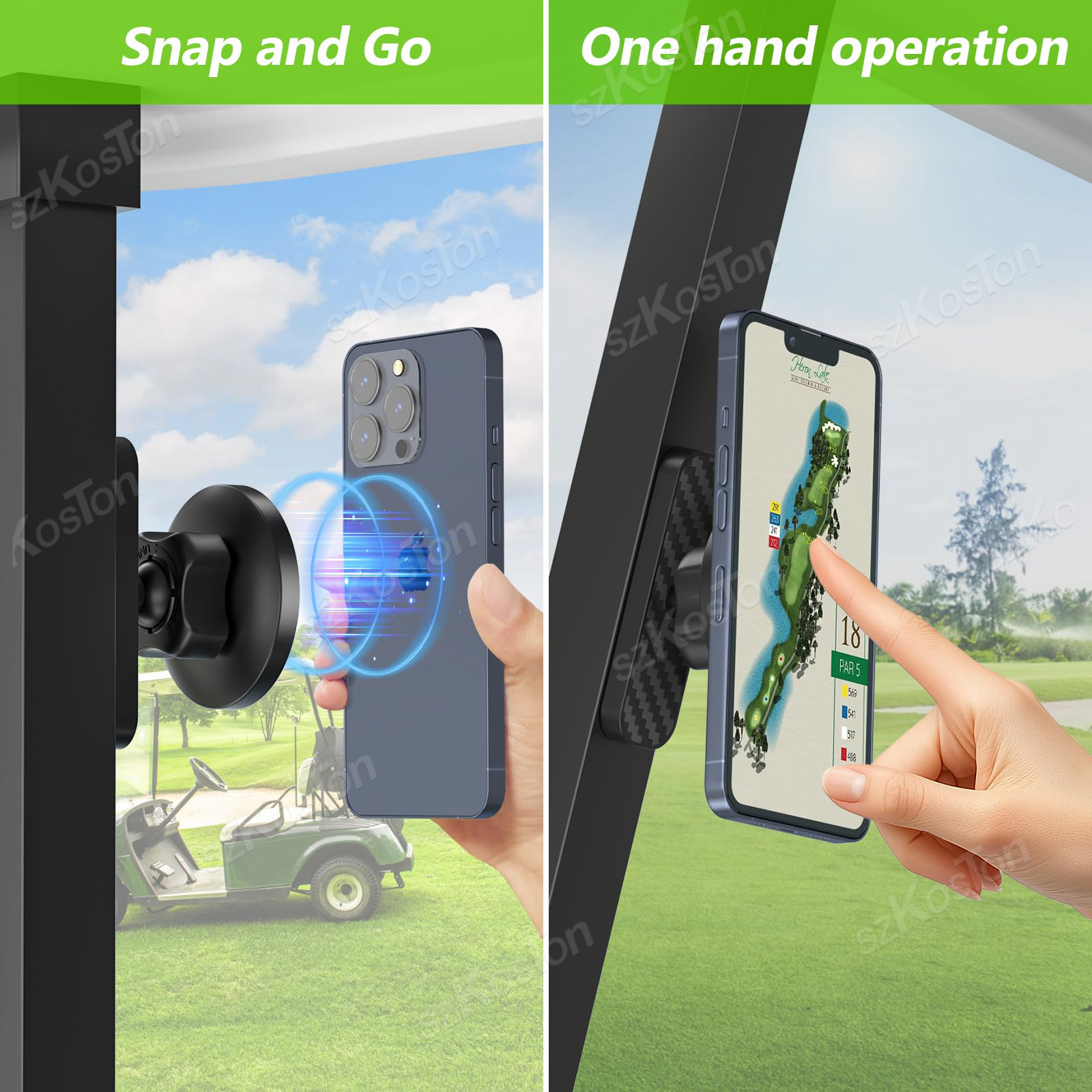 360° Adjustable Magnetic Phone - Golf Scorecard Holder avaliação e preço
