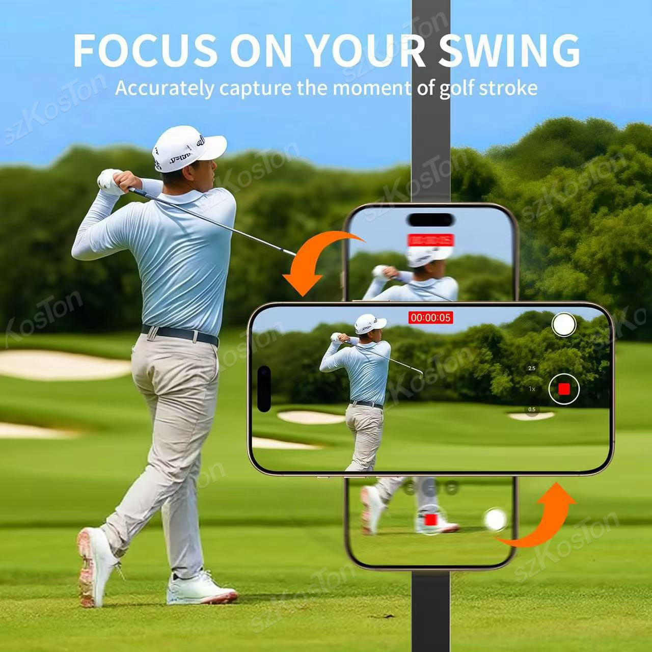 360° Adjustable Magnetic Phone - Golf Scorecard Holder avaliação e preço