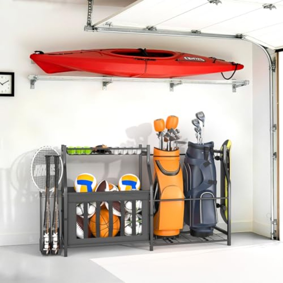 Garage Sports Equipment Organi - Golf Equipment Garage Organizer avaliação e preço