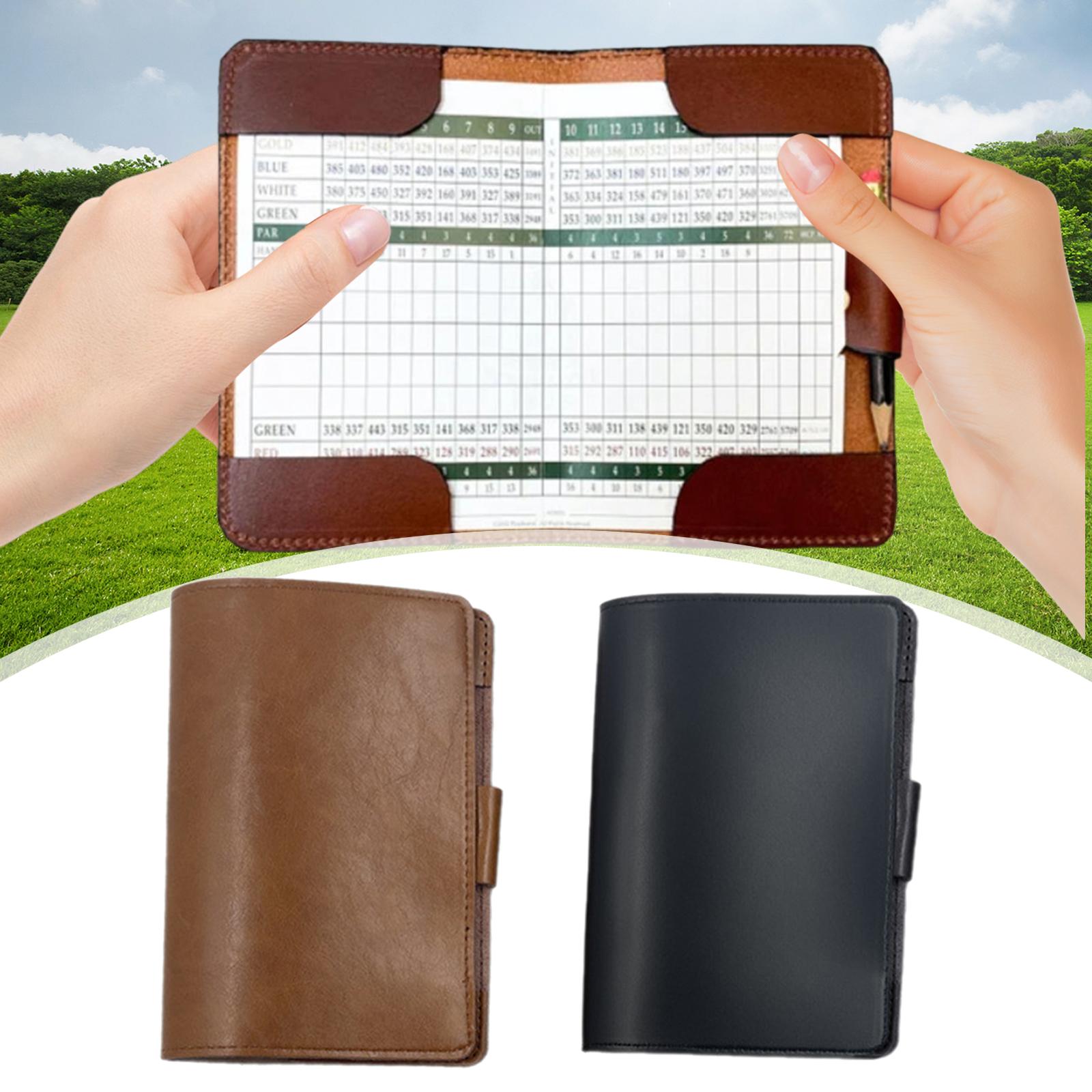 Golf Scorecard Holder Brown PU - Golf Scorecard Holder avaliação e preço