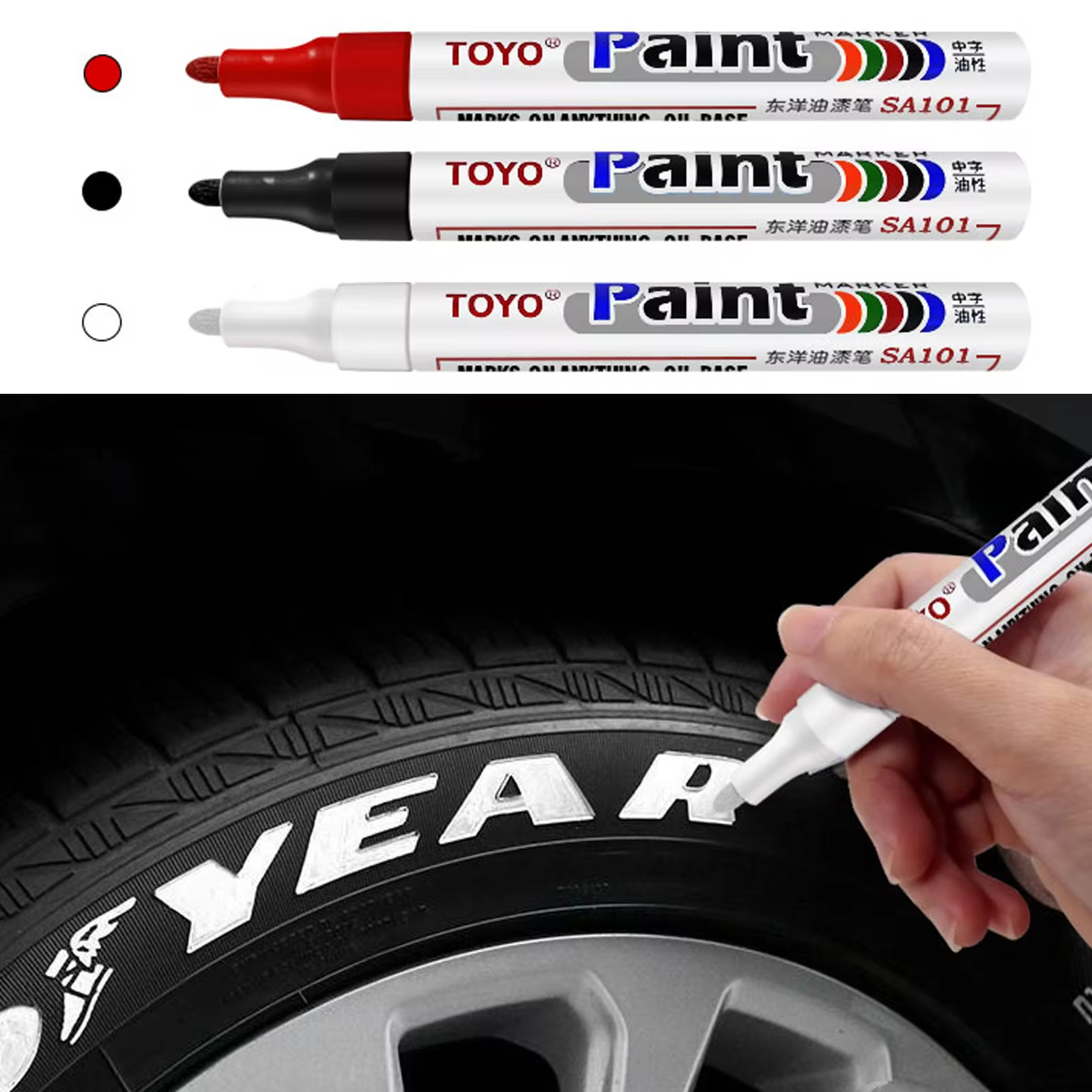 White Waterproof Auto Tire Pai - Tee Height Marker avaliação e preço