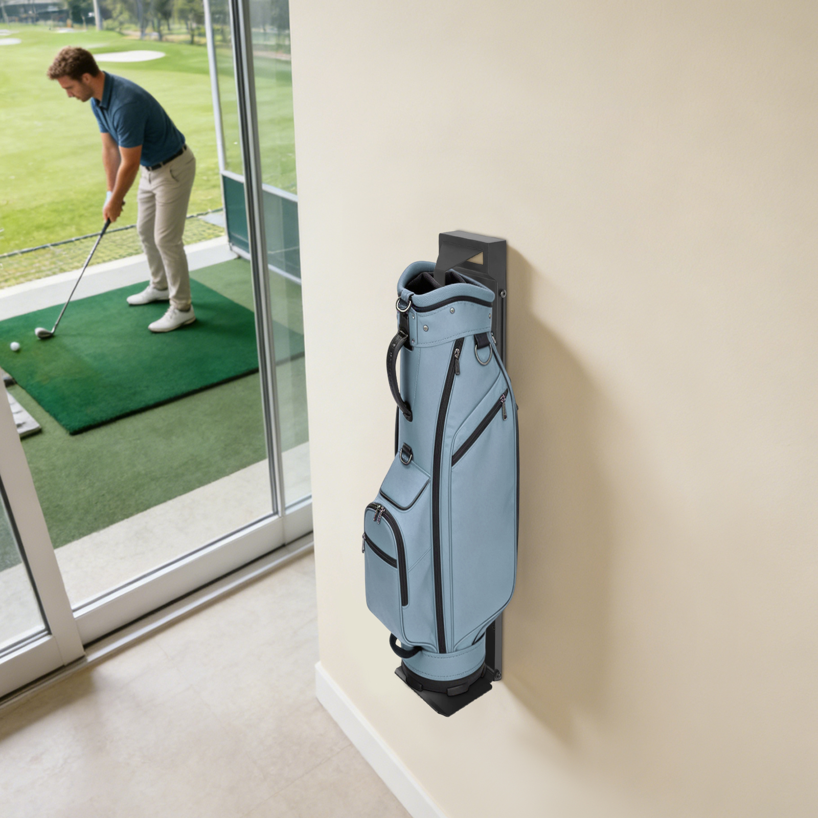 Wall Mount Golf Bag Holder Stu - Golf Equipment Garage Organizer avaliação e preço