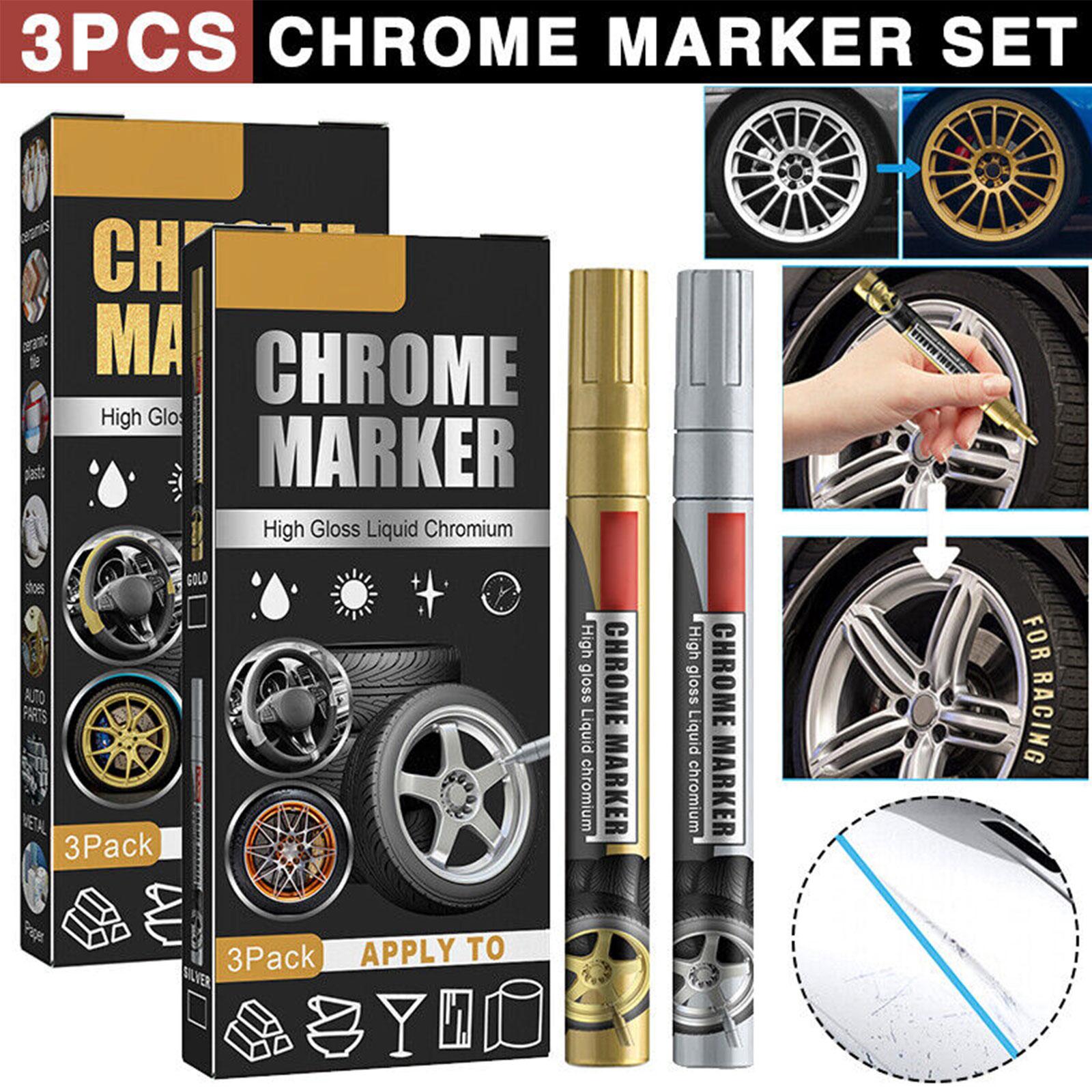 3pcs Chrome Marker Pen Permane - Tee Height Marker avaliação e preço