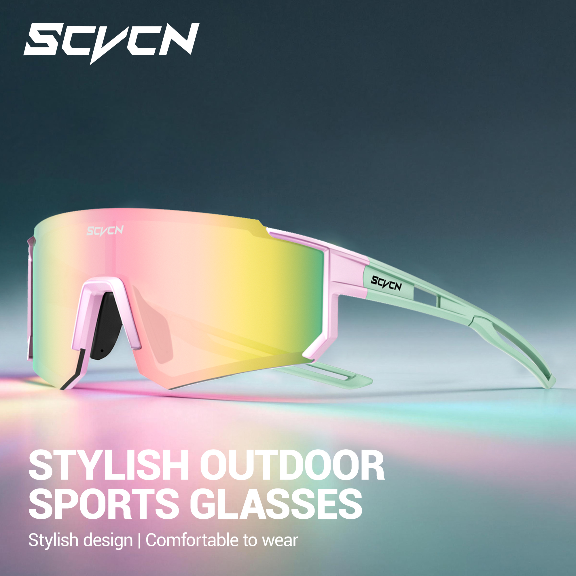 SCVCN Pink Cycling Glasses Bic - Golf Equipment Photos avaliação e preço