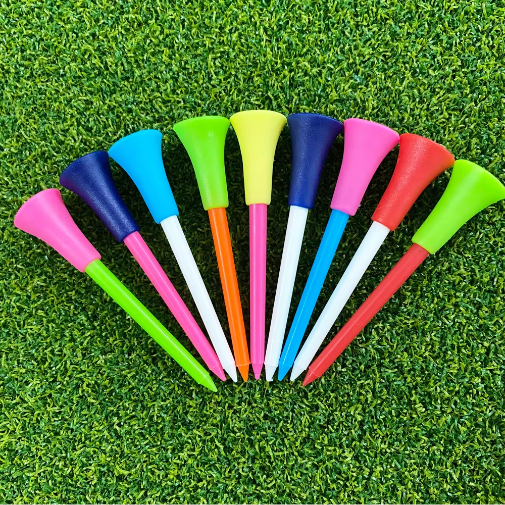 10Pcs Plastic Golf Tees Multi  - Golf Ball Premium avaliação e preço