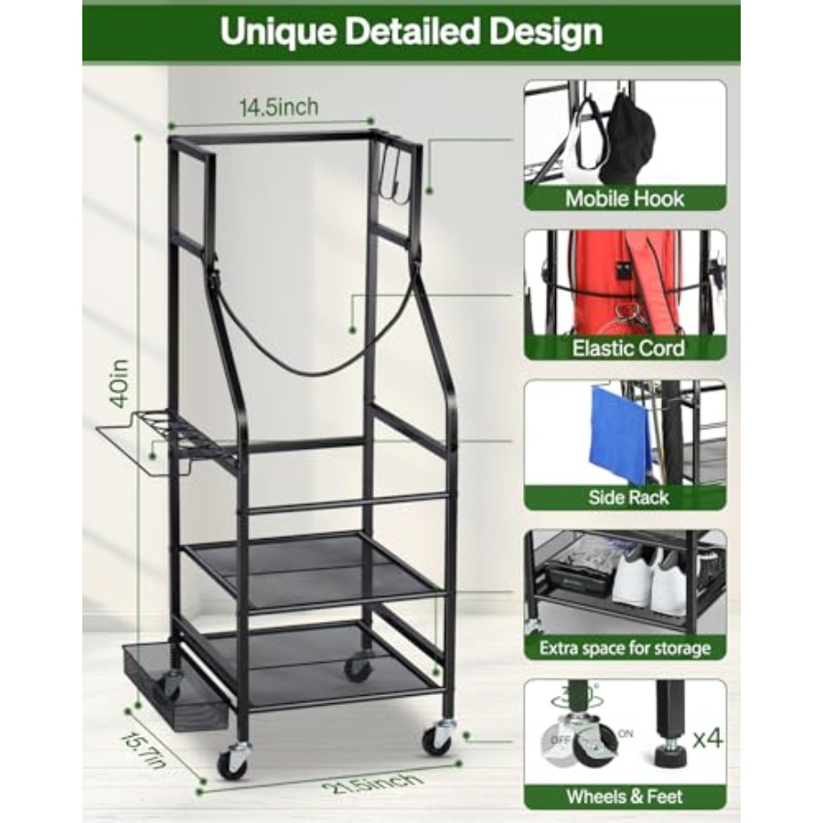 Golf Bags Storage Garage Organ - Golf Equipment Garage Organizer avaliação e preço